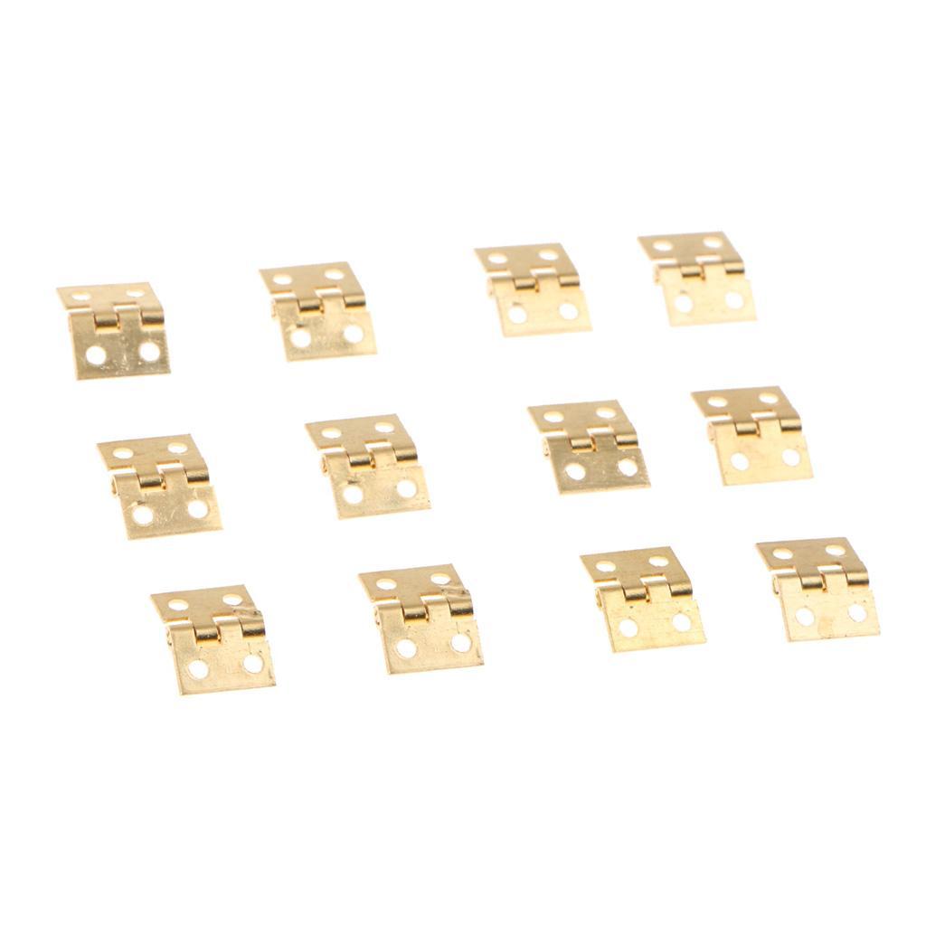 3X Jewelry Box Door Window Cabinet Hinge Small Jewelry Chest Hinges New Gold