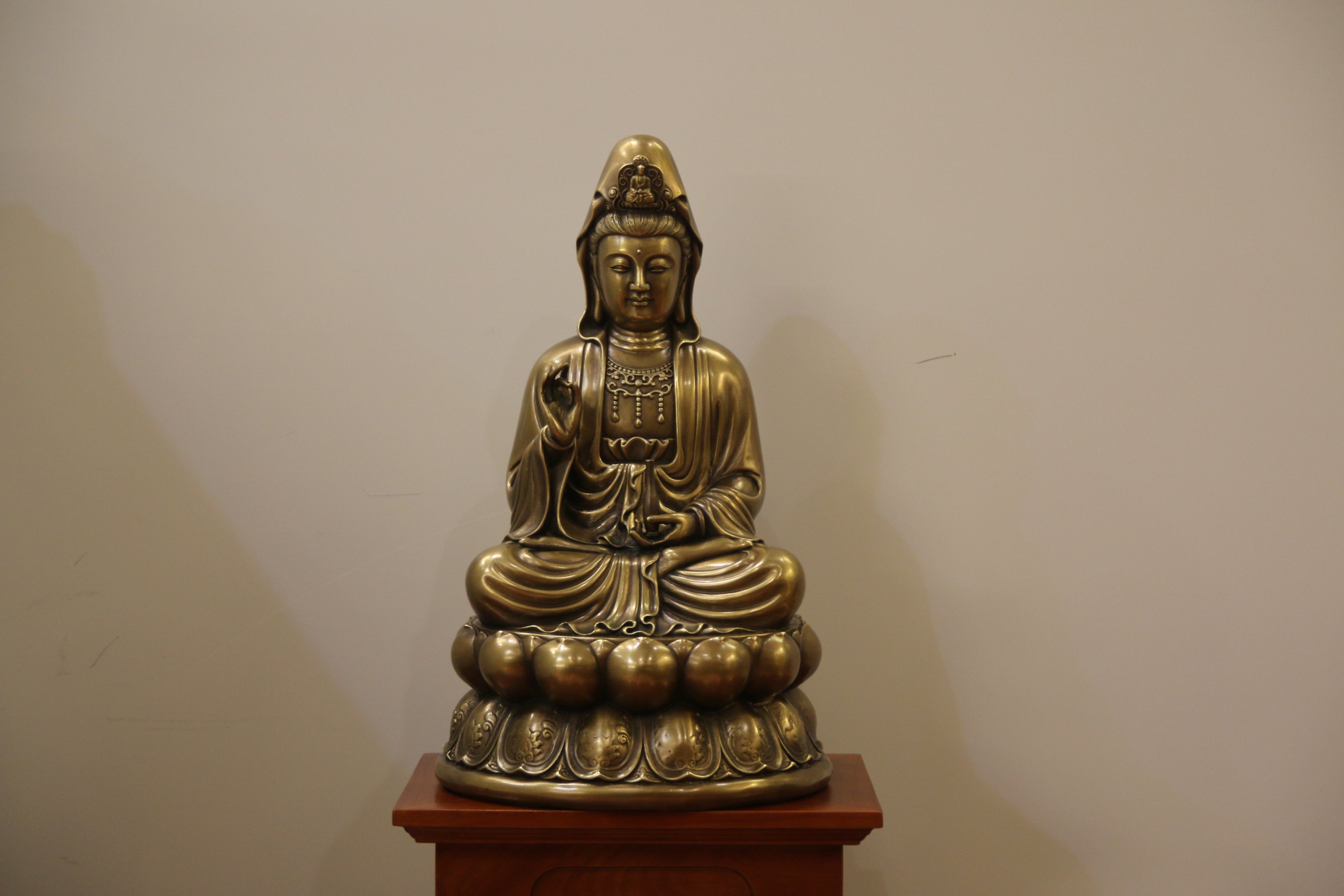 Tượng Phật Quan Âm Bồ Tát Cao 48cm Bằng Đồng