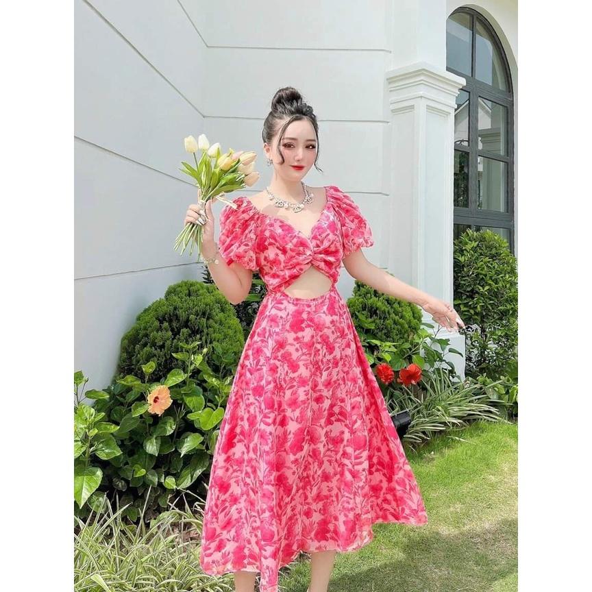 ĐẦM XÒE HOA DỰ TIỆC SIÊU SANG TRỌNG , TÔN DÁNG SIÊU XINH XẮN CHO CÁC NÀNG