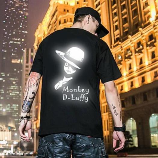 Áo Thun Phản Quang Nam Nữ In hình LUFFY , áo chất, đi đêm, đi phượt bao ngầu, nhìn đã mắt
