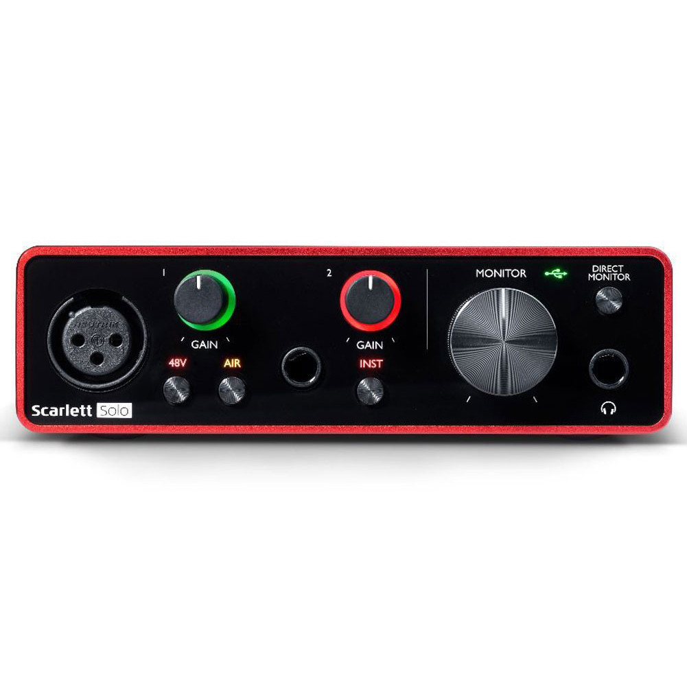 Sound Card thu âm Focusrite Scarlett Solo (3rd Gen) sound card thu âm thế hệ 3 - Hàng chính hãng