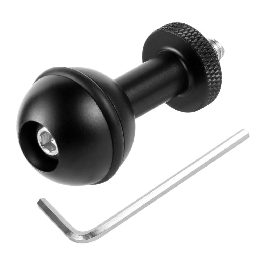 Phép Màu Sáng Bóng Bền 1 Bóng Adapter Nối Dài 1/4 Vít Hệ Thống Cho GoPro Lặn Cánh Tay