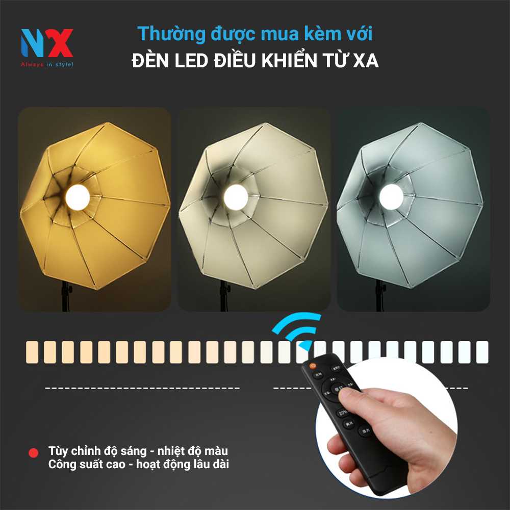 Chụp đèn tròn PARABOL 70CM - Softbox làm mềm ánh sáng hỗ trợ chụp ảnh, quay phim, livestream