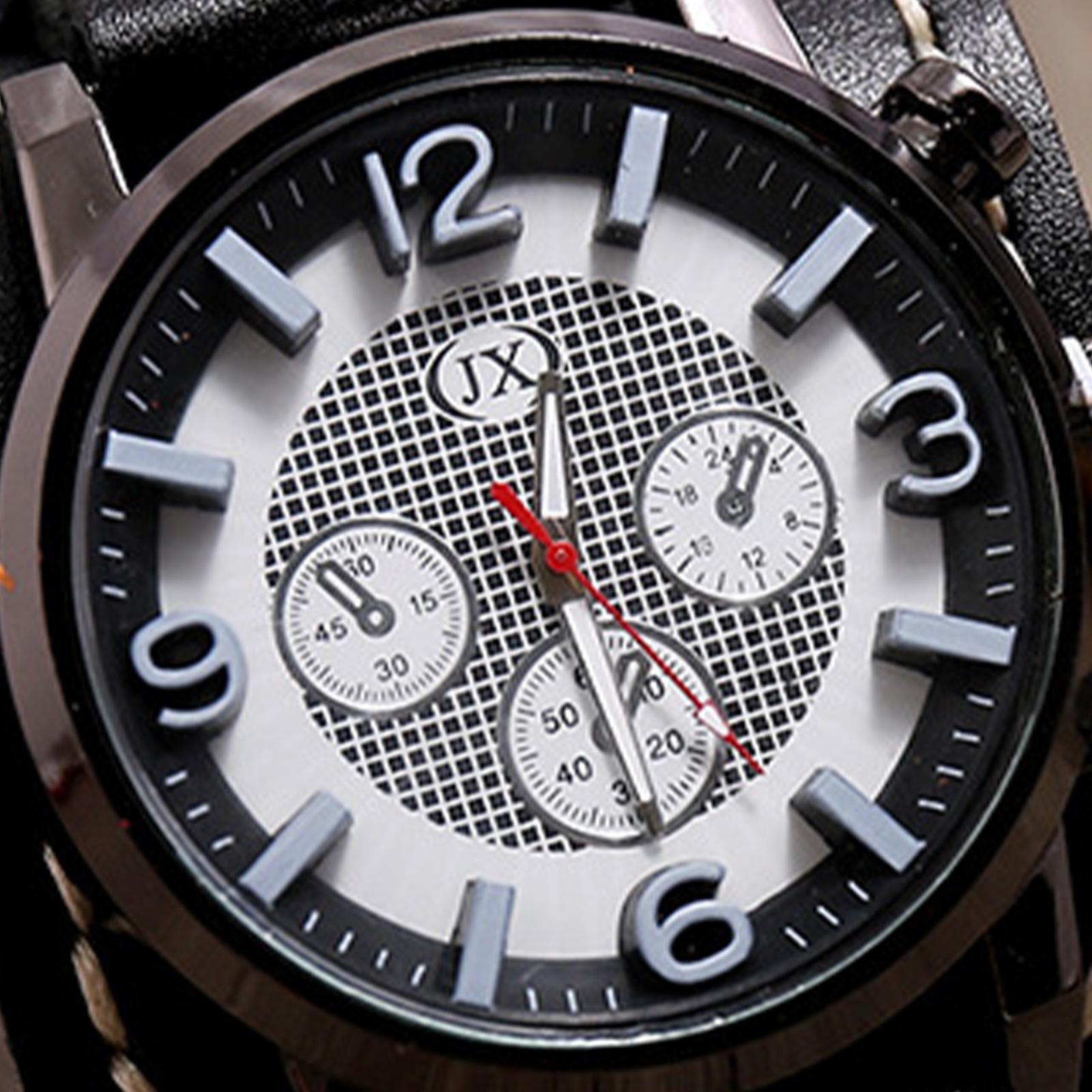 Punk Retro Watch Bracelet Leather Fashion Wide Leather Strap Vintage