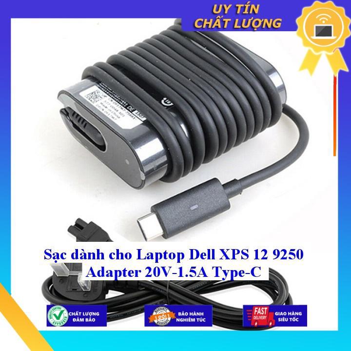 Sạc dùng cho Laptop Dell XPS 12 9250 Adapter 20V-1.5A Type-C - Hàng Nhập Khẩu New Seal