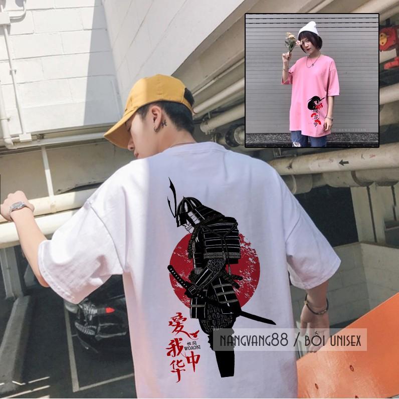 Áo Thun Tay Lỡ Unisex Kiếm Sĩ Samurai