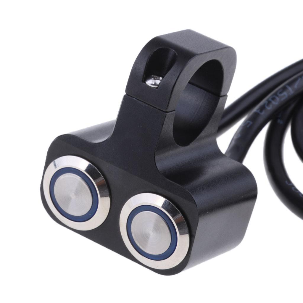 25mm/1" Motorcycle Handlebar Headlight ON/OFF Switch with Indicator