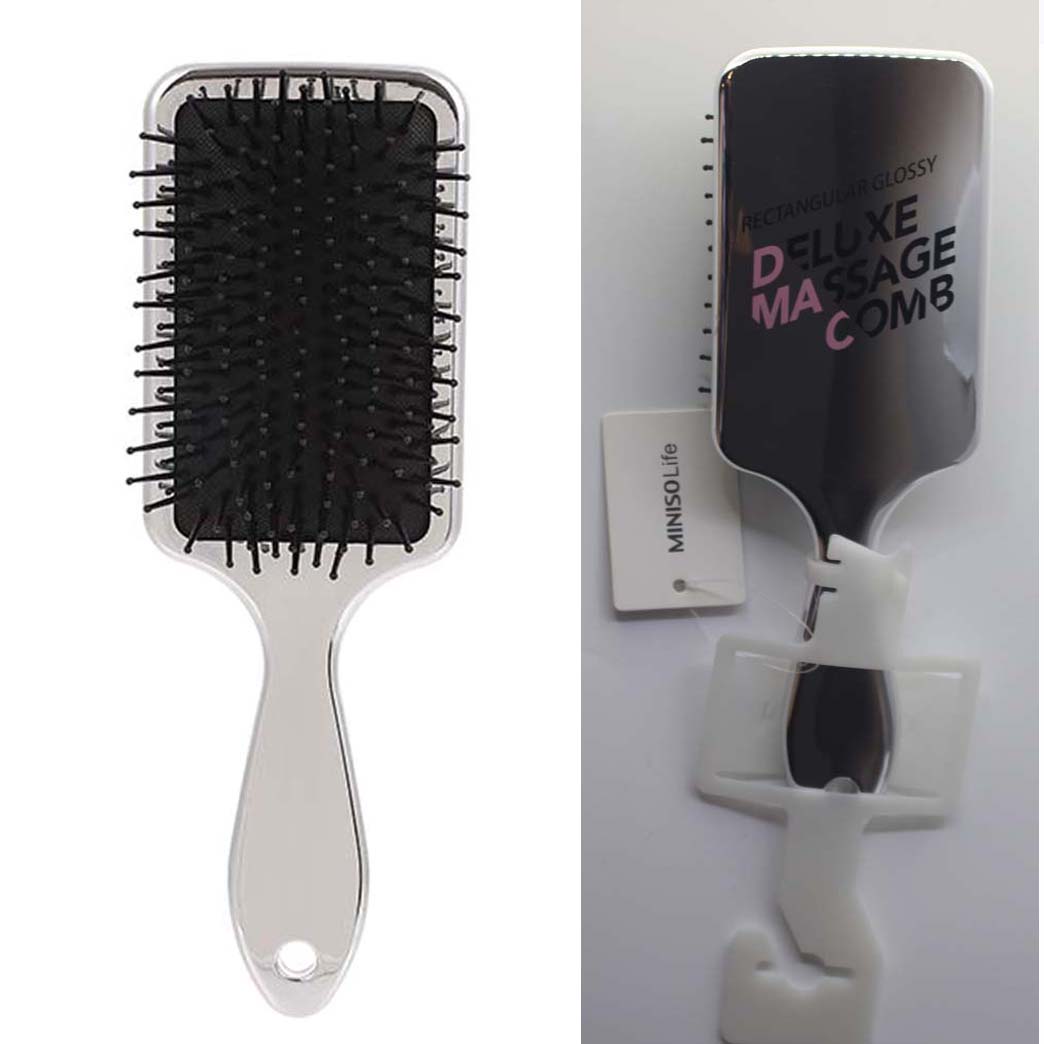 Lược massage hình chữ nhật  MINISO RETANGULAR GLOSSY DELUXE MASSAGE COMB  - MNS029