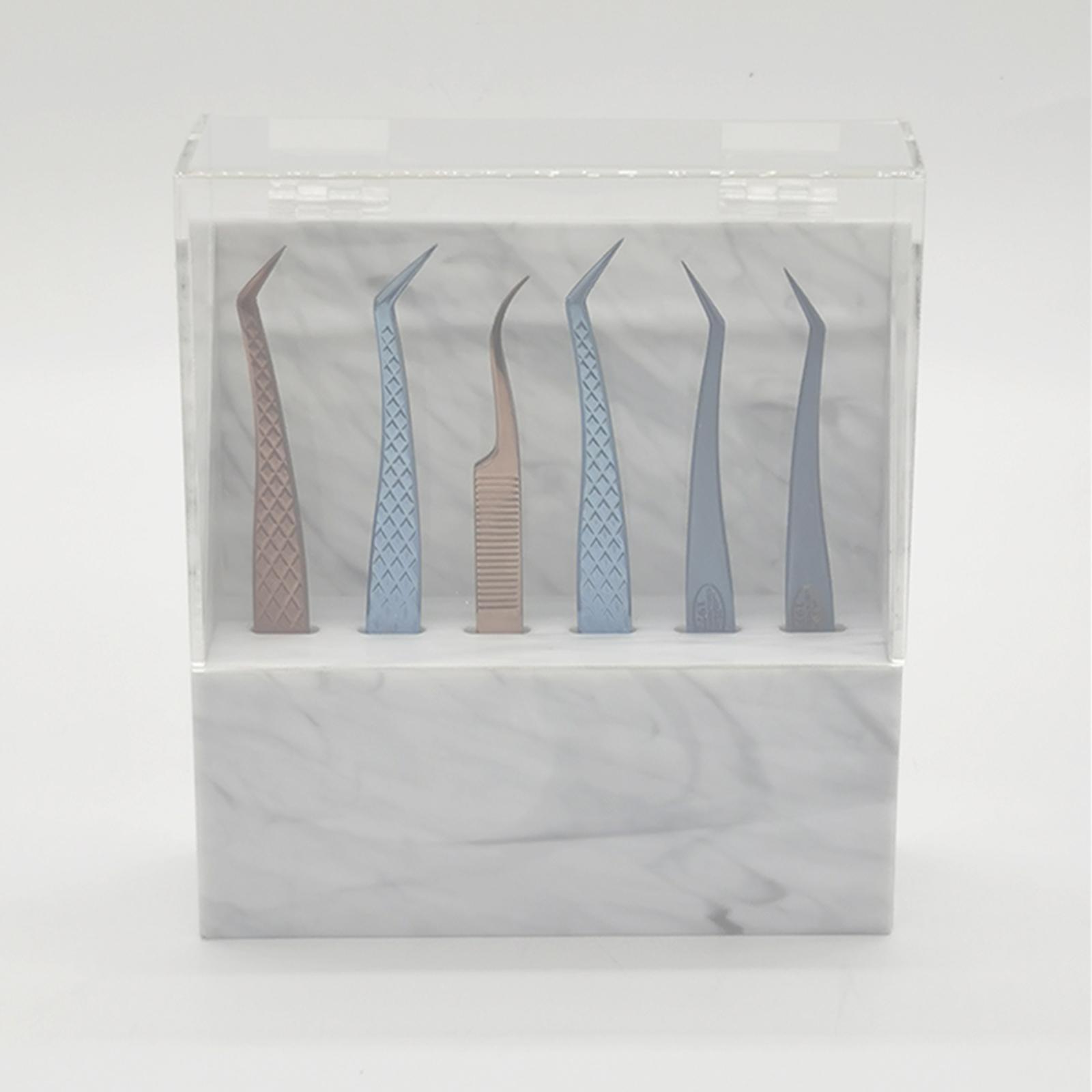 Eyelash Extension Storage Box Tweezer Organizer Case Stand Holder