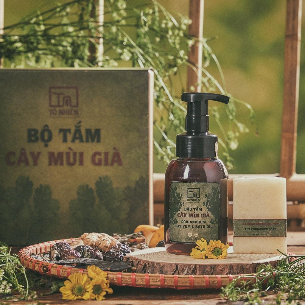 Combo bộ dầu hấp và bộ tắm cây mùi già Tô Nhiên - Chăm sóc tóc và da - Phục hồi tóc, dưỡng da sáng mịn