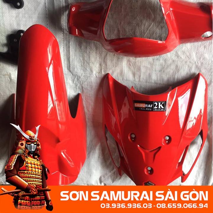 Sơn SAMURAI H722 MÀU ĐỎ chính hãng - Sơn xe máy KUROBUSHI/ SAMURAI SÀI GÒN