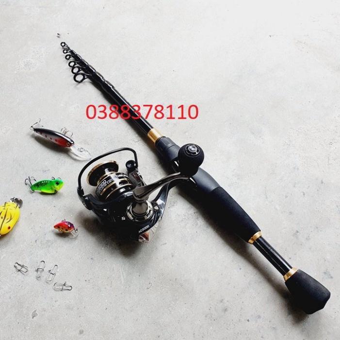 Sale to Bộ Cần Lure Rút, Bộ Lure Cần Rút Fit Carbon Thu Gọn 40 -50cm - xả hàng tồn
