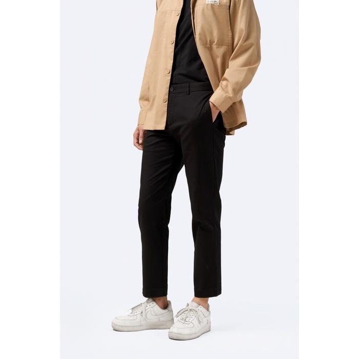 QUẦN DÀI KAKI NAM DOBBY FORM SLIM CROP - 10F22PCA009 | LASTORE MENSWEAR