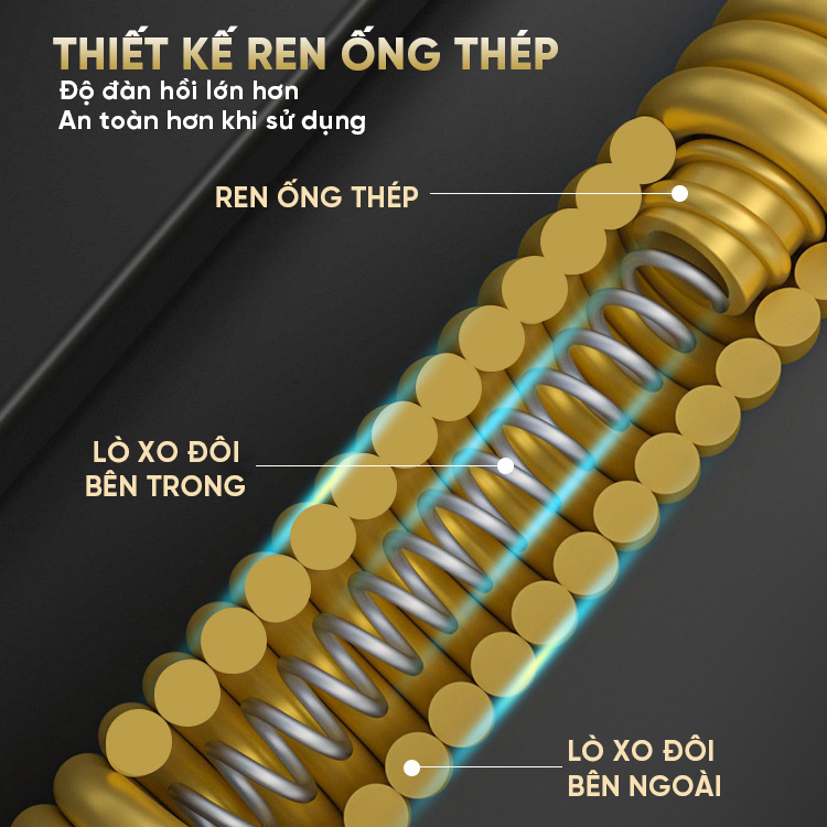 Gậy lò xo tập cơ tay 100kg, Gậy bẻ tập cơ tay, vai, ngực - Hàng chính hãng dododios
