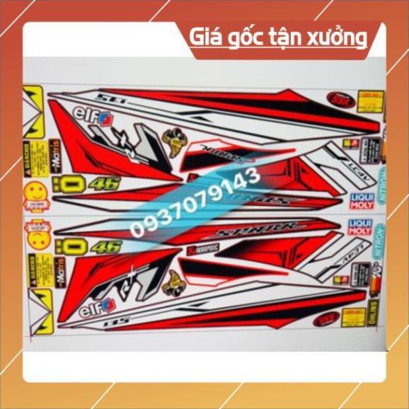 Tem rời ex 2010 RX đỏ đen chống nước 3 lớp ko bay màu