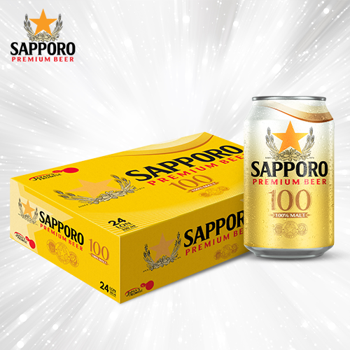 Combo 03 thùng Sapporo Premium 1OO - 24 lon 330ml - 3.5% cồn