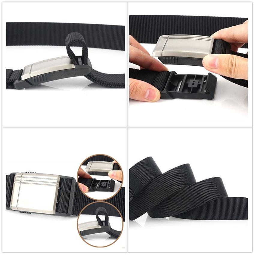 Cao Cấp Nam Dây Cho Quần Hợp Kim Bạc Từ Khóa Vải Thắt Lưng Ngoài Trời Chiến Thuật Thiết Kế Nam Dây Đeo 2020 Hàng Mới Về