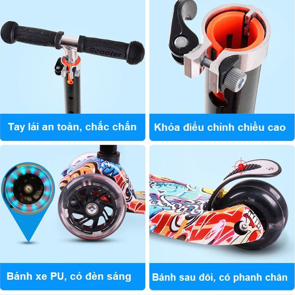 Xe trượt Scooter BBT Global cho bé KM001A