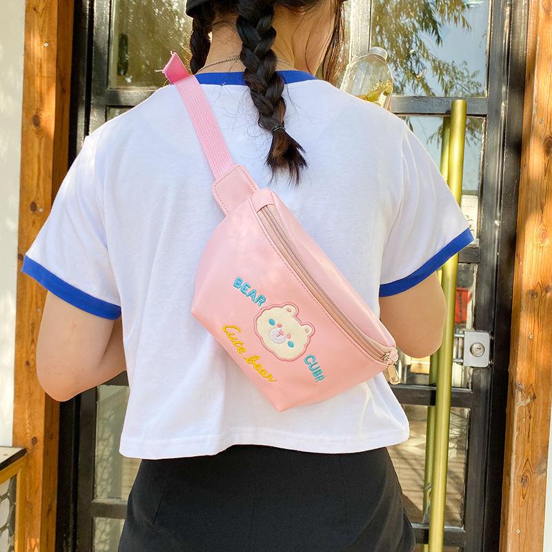 Japanese Students WildinsKorean Style Slanted Chest Bag Women2020New Fashion Net Popular Cute Bear Purse