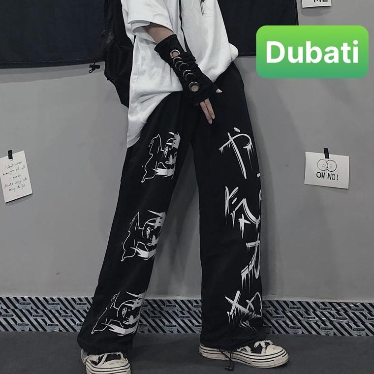 QUẦN JOGGER NAM NỮ UNISEX CHẤT NỈ DÀY DA CÁ ỐNG SUÔNG RỘNG THÊU CHỮ NHẬT RÚT DÂY HÀN QUỐC NEW - FASHION