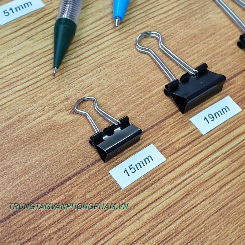 Kẹp bướm đen 15mm 19mm 25mm 32mm 41mm 51mm kẹp giấy Binder Clips - Double Clip