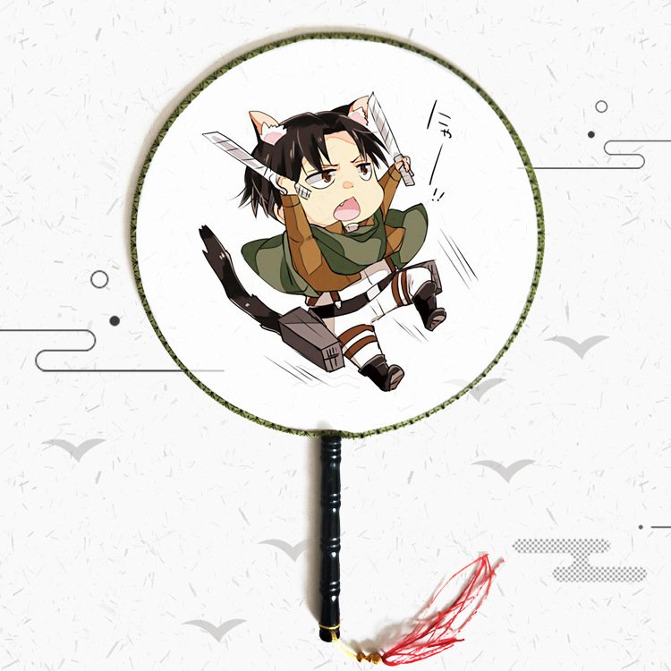 Quạt tròn cổ trang Attack on Titan- Đại chiến Titan anime cầm tay