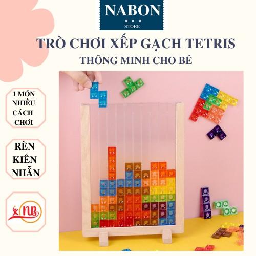 Đồ Chơi Xếp Hình Thông Minh, Xếp Gạch Tetris Nhựa Cho Bé