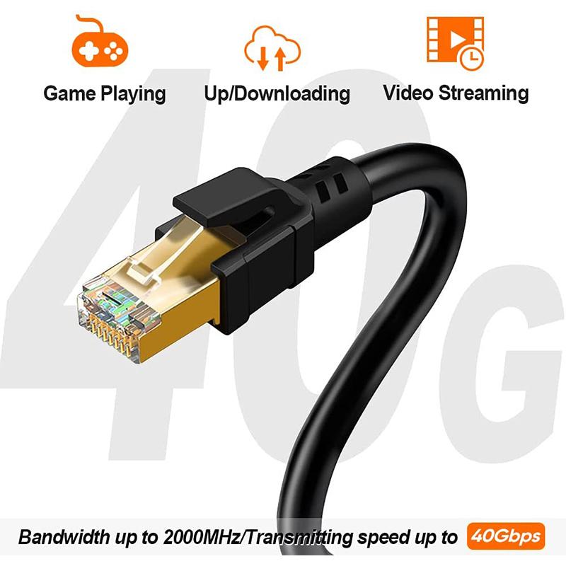 CableCreation Cat 8 RJ45 Cáp Dù 40Gbps 2000MHz SFTP Mạng Tốc Độ Cao Internet Lan Dây Cho Laptop PS5 Router