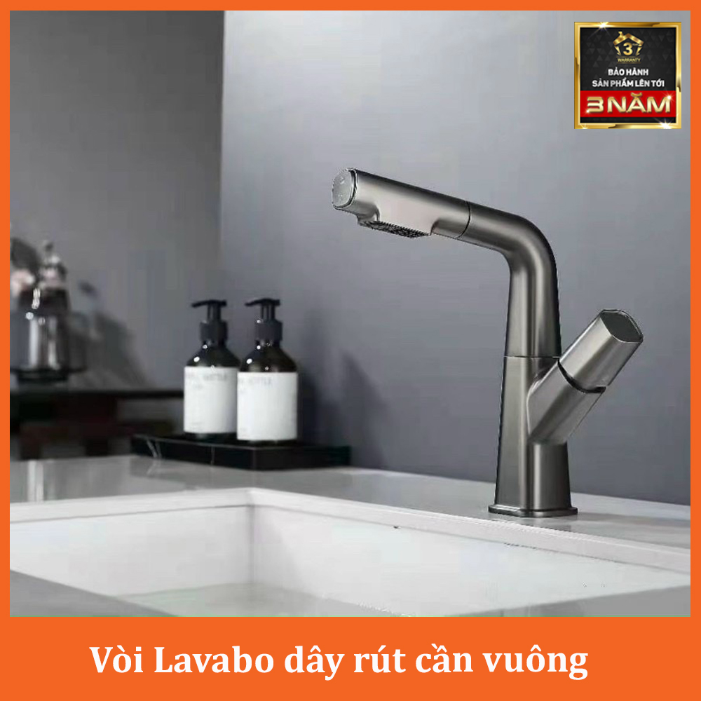 VÒI LAVABO NÓNG LẠNH LDR01 TOKOSHI, VÒI RỬA MẶT DÂY RÚT NÓNG LẠNH CAO CẤP BẢO HÀNH CHÍNH HÃNG 3 NĂM