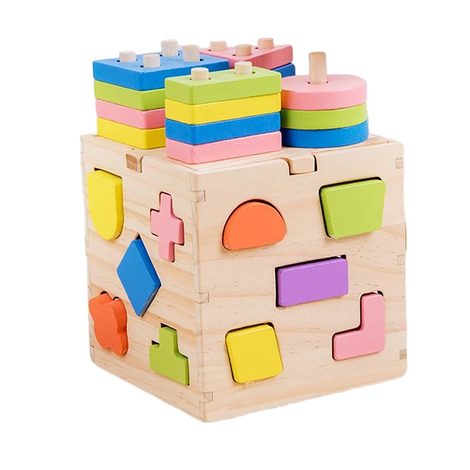 Wooden Building Blocks Early Educational Toys Intelligence Toy for Children Girls Birthday Gifts
