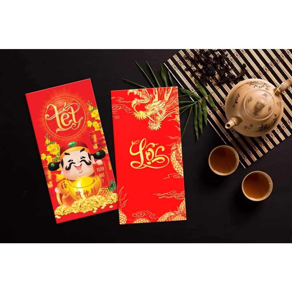 Bộ 100 Lì Xì Tết Thần Tài May Mắn