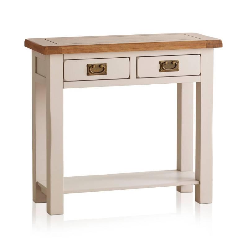 Bàn Console 2 Ngăn Kéo Kemble Gỗ Sồi Ibie LTO2KEMO - Trắng