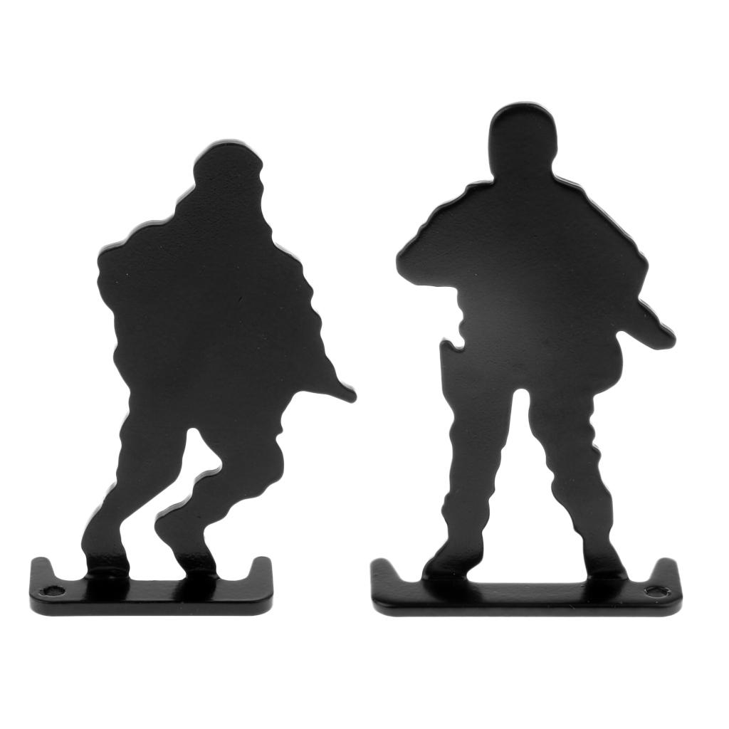 4pcs Metal Shooting Targets Plinking Target Mini Soldiers Silhouette Targets