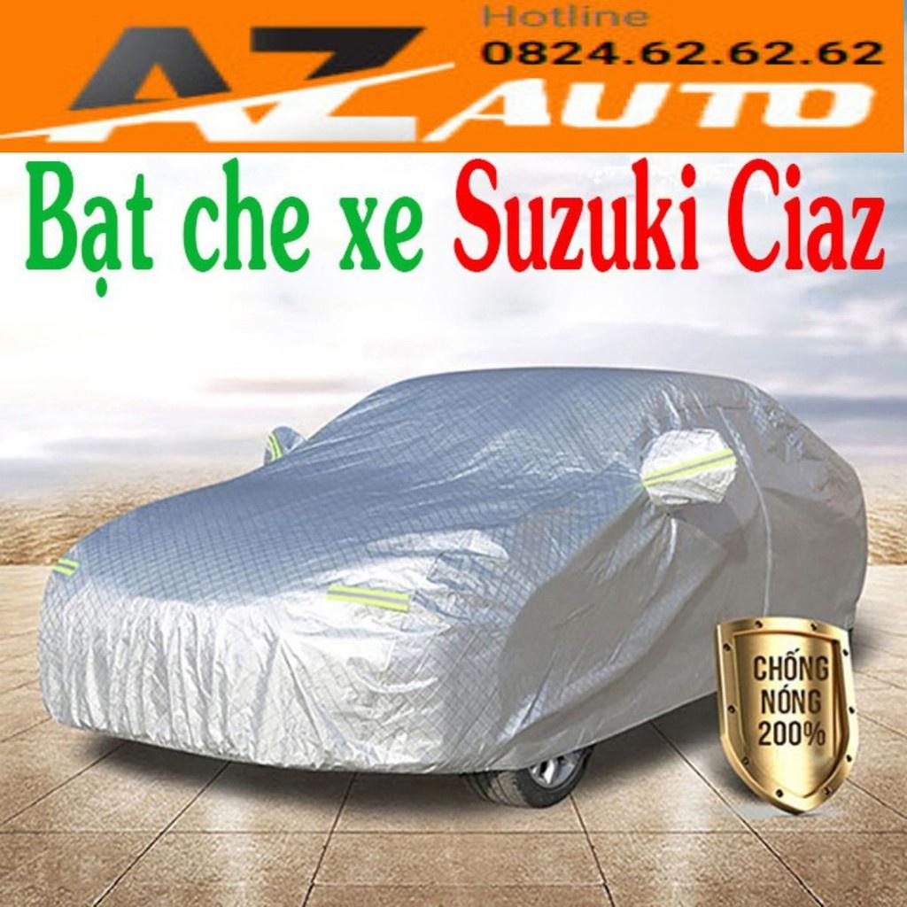 Bạt Phủ Ô Tô -Suzuki Ciaz CAO CẤP 3 LỚP Tráng Bạc Cách Nhiệt, Chống Nước, Chống Trộm Gương