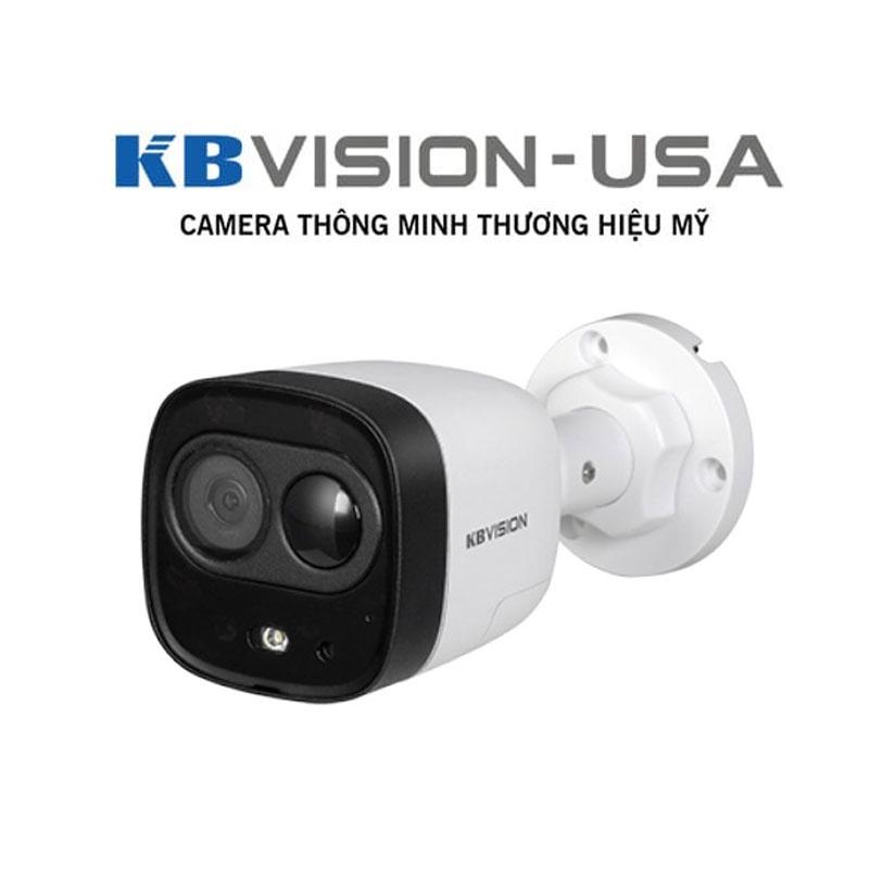 Camera HDCVI hồng ngoại 2.0 Megapixel KBVISION KX-C2003C.PIR (Hỗ trợ đèn flash và loa báo động, Tích hợp sẵn micro) - Hàng chính hãng