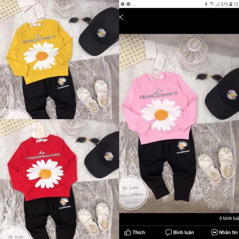 Bộ hoa cúc dài tay mẫu mới cho bé gái từ 7-18kg