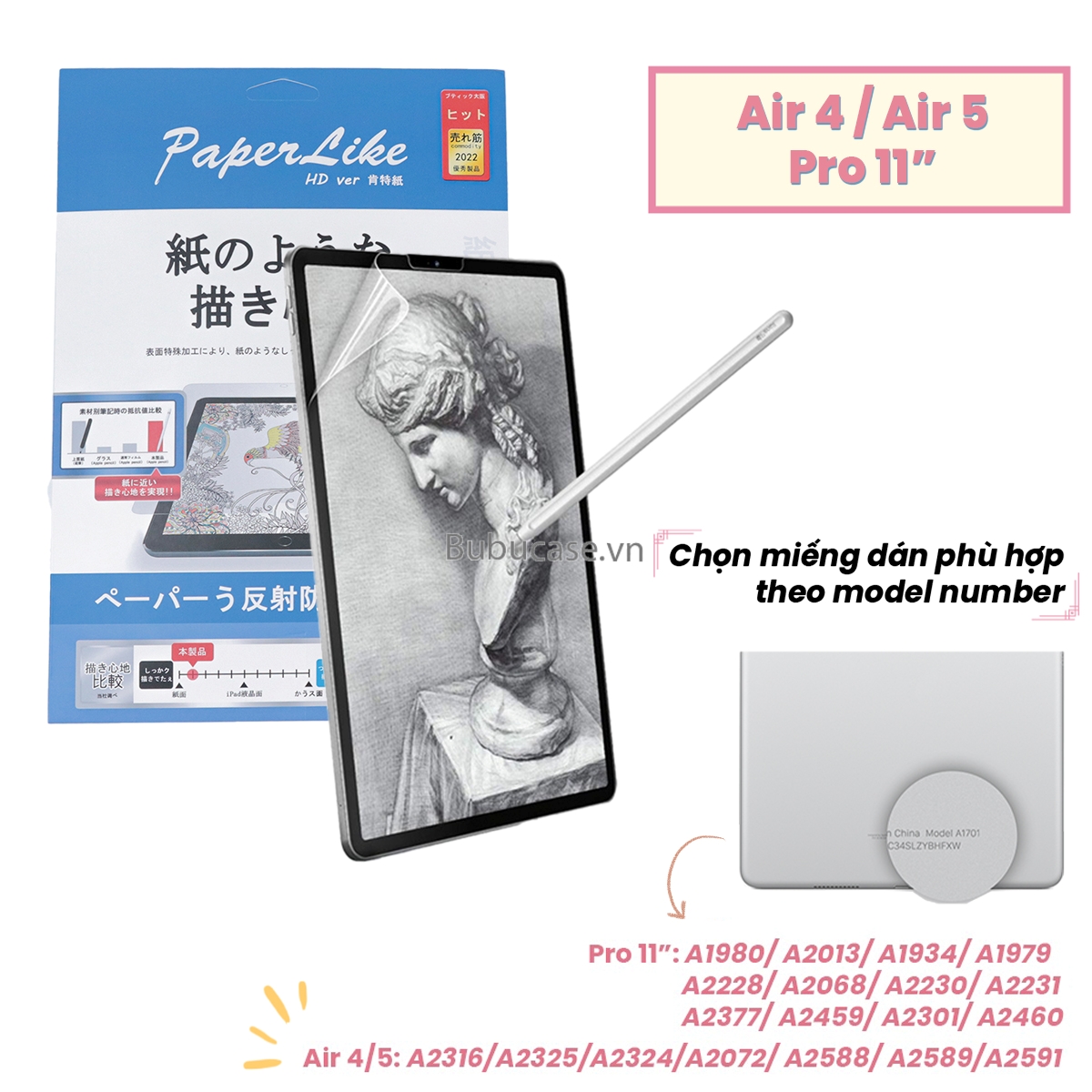 Miếng Dán Màn Hình Cho iPad Paperlike Hàng Nhật - Không Bám Vân Tay, Chống Chói, Cho Cảm Giác Viết Vẽ Như Trên Giấy Thật