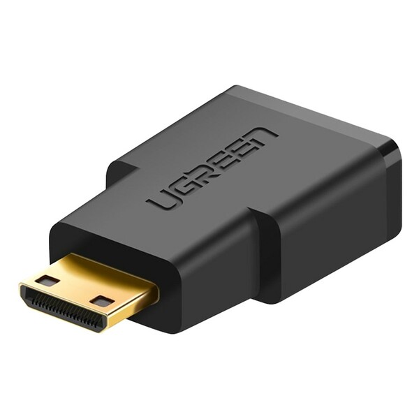 Đầu chuyển MINI HDMI (đực) to HDMI (cái) adapter Ugreen 20101 - Hàng Chính Hãng
