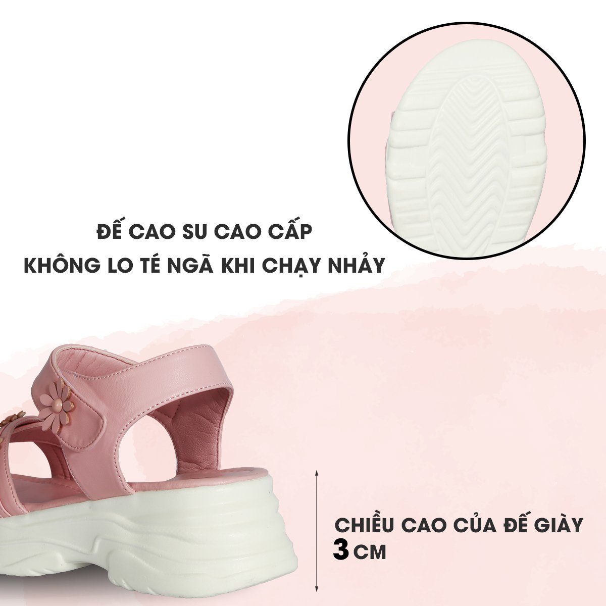 Giày sandal cho bé gái đi học, đi chơi, chất lượng bền-đẹp G01222_PK02 [MITI