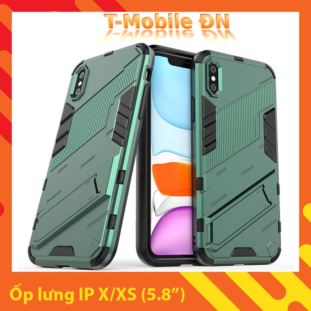 Ốp lưng cho iPhone X XS, Ốp chống sốc Iron Man PUNK cao cấp kèm giá đỡ cho iPhone XS X