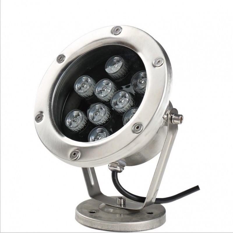 Đèn LED âm nước dạng đế ánh sáng trắng IP 68 chiếu sáng sân vườn hồ coi