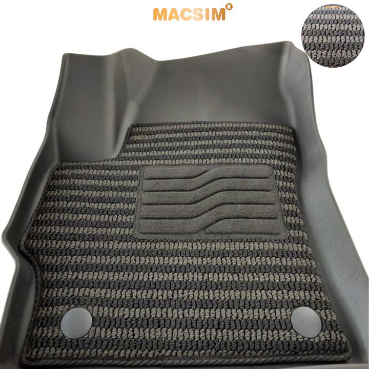 Thảm Lót Sàn 2 Lớp TPE Macsim Toyota Cross Chuẩn Form, Bền, Không Mùi (sd3 xám đen ct)