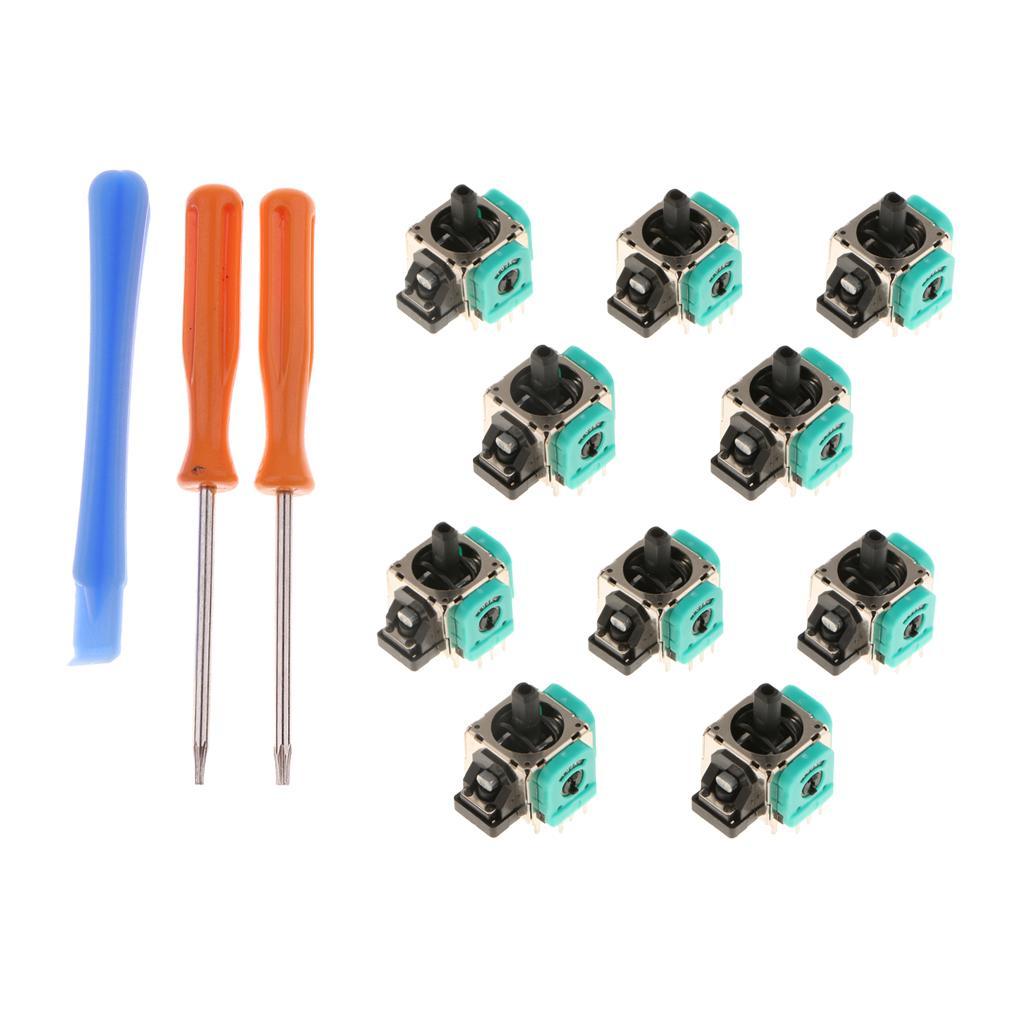 10 X Replacement 3D Joystick Kit + T8 Screwdriver T6 + Open Lever Tool For One / 360