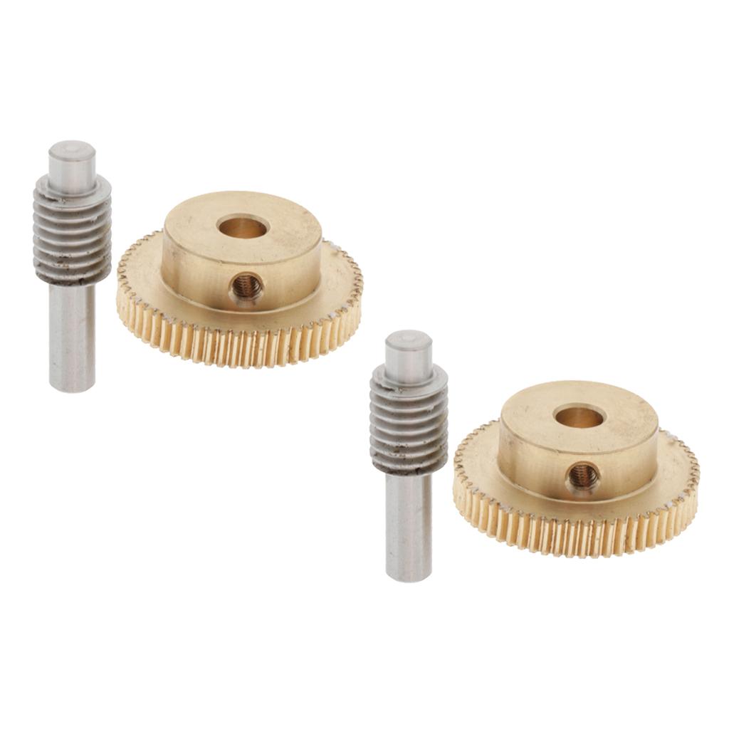 Lots 4 60 Tooth Worm Wheel + 32mm Gear Shaft 0.5 Modulus Reduction Gear Set