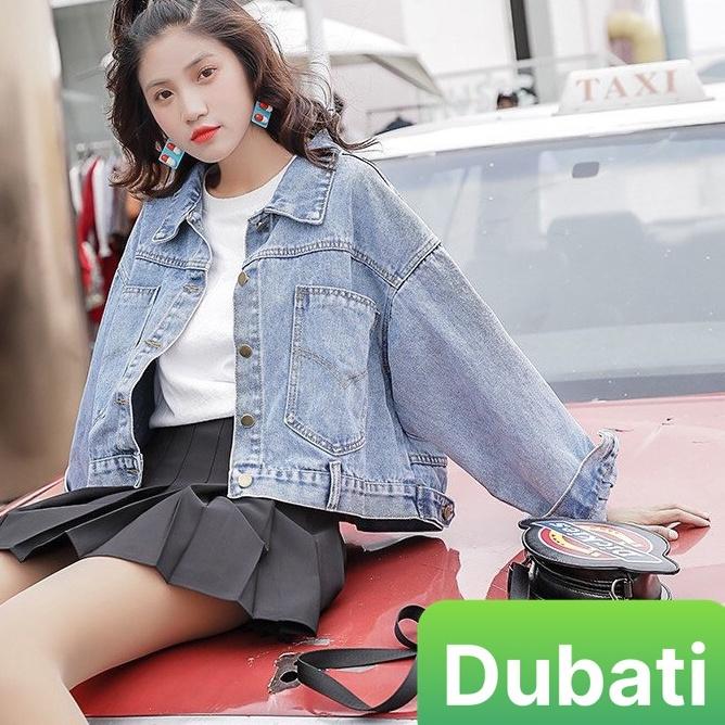 ÁO KHOÁC JEAN NỮ CHẤT BÒ NÚT SAU SÀNH ĐIỆU PHONG CÁCH TRẺ TRUNG- DUBATI FASHION