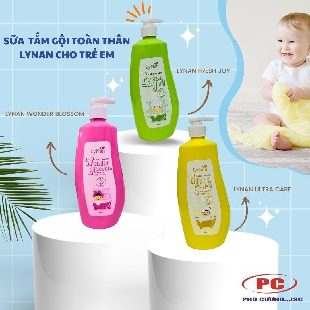 Sữa tắm trẻ em Lynan Baby 500ml an toàn cho da