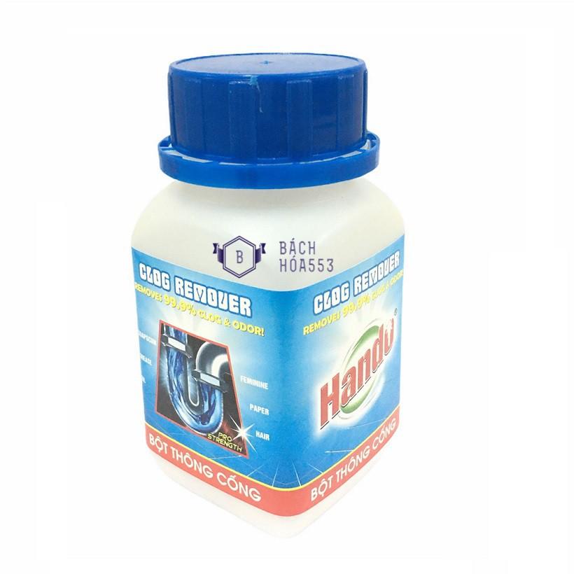 Bột thông cống Hando 280g hộp lớn siêu mạnh - Thông tắc cống, ống thoát nước, bồn rửa mặt
