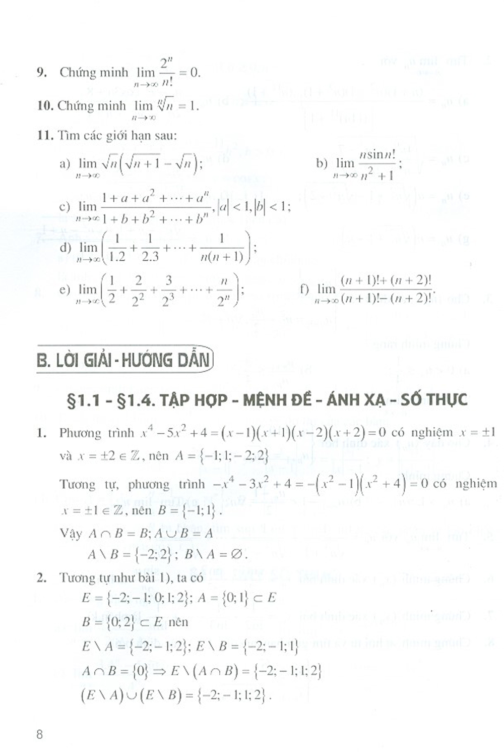 Bài Tập Toán Học Cao Cấp - Tập 2 - Giải Tích