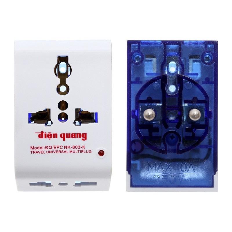 Ổ cắm điện chia 3 lỗ, Phích cắm chuyển đa chiều EPC NK 803- K