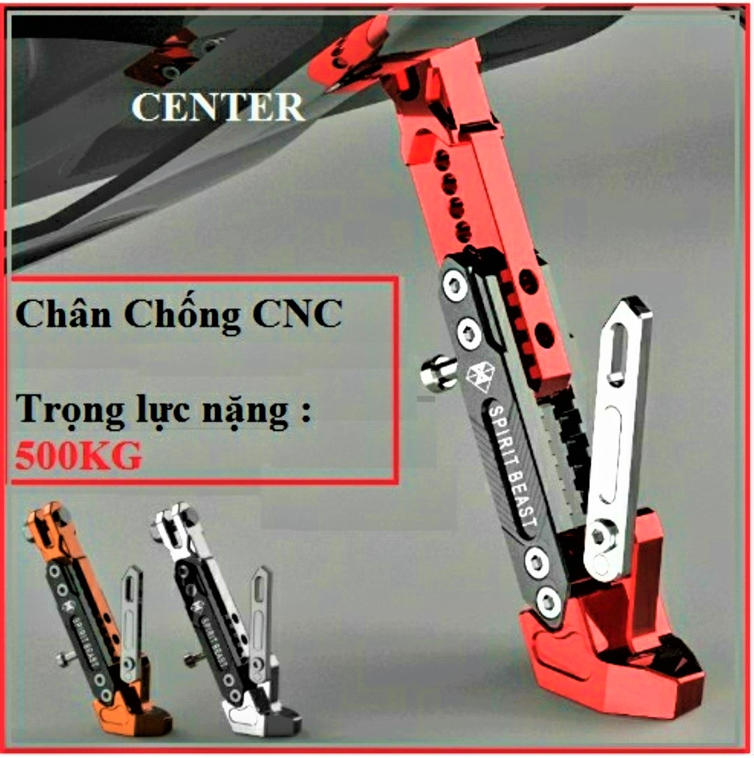 Chân chống xe máy tăng chỉnh dài ngắn mẫu mới hàng CNC siêu đẹp lắp các loại xe